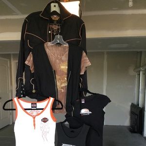 Harley Davidson T shirts + Sandals - Size 8.5